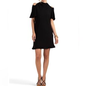 Trina Turk NWT Black Talia Cold Shoulder Dress